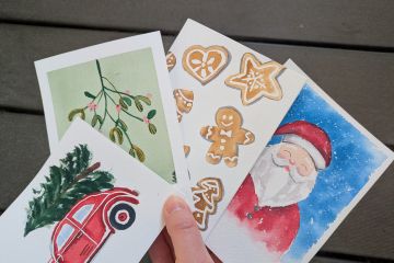 6202: Weihnachtskarten mit Aquarell
