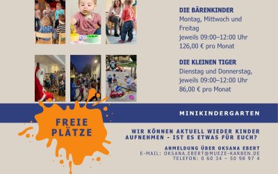 Freie Plätze im Minikindergarten