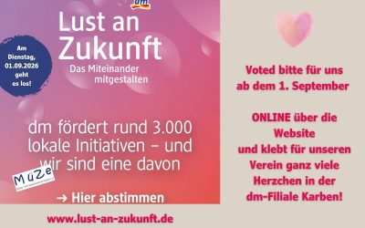 Voted für uns bei Lust auf Zukunft von dm