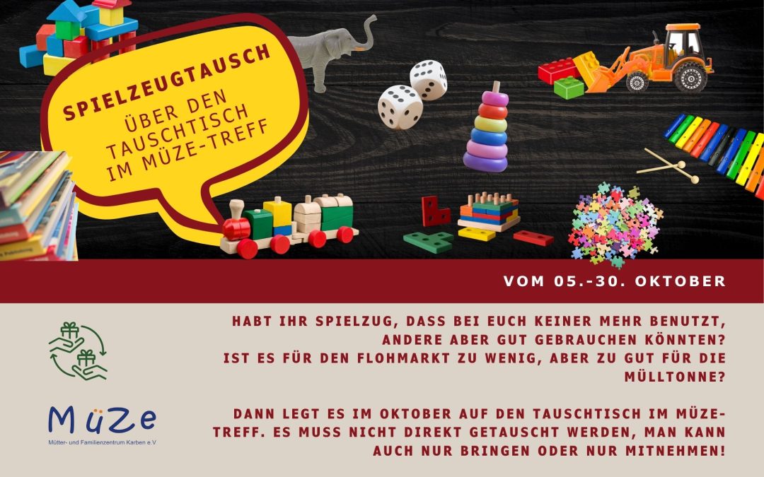 Spielzeugtausch über den Tauschtisch im MüZe-Treff